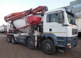 MAN TGA 24m/9m3 beton mix+pumpa 8x4